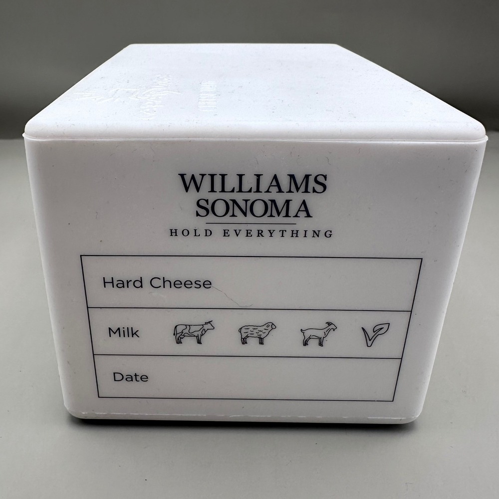 Williams Sonoma Capabunga Cheese Vault White Silicone Reusable Storage Container